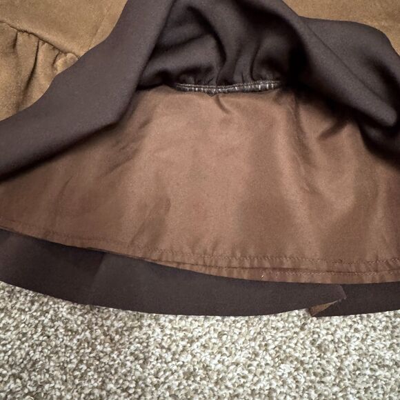 Janie And Jack The Sueded Skirt Girls Size 12 Potting Soil Ruffle Pull On Mini - Picture 4 of 7
